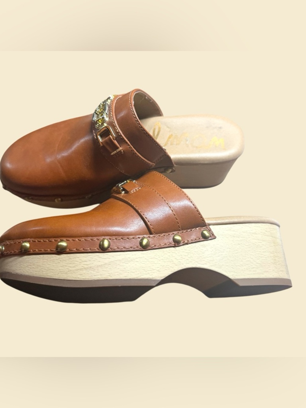 Sam Edelman Kaye Clog Color Cuoio Brown Size 7
